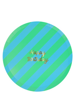 Load image into Gallery viewer, Stripe Happy Birthday Party Plates by Meri Meri

