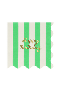 Stripe Happy Birthday Party Napkin by Meri Meri