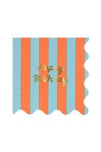 Load image into Gallery viewer, Stripe Happy Birthday Party Napkin by Meri Meri
