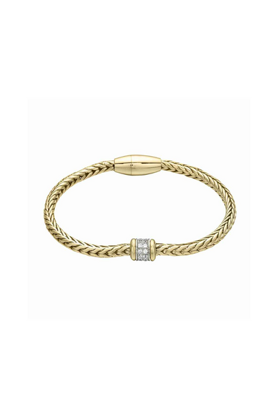 Woven Cable Bracelet with CZ