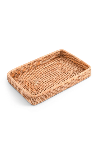 Vagabond House Hand Woven Rattan Catchall Tray for Sophie & Coulson
