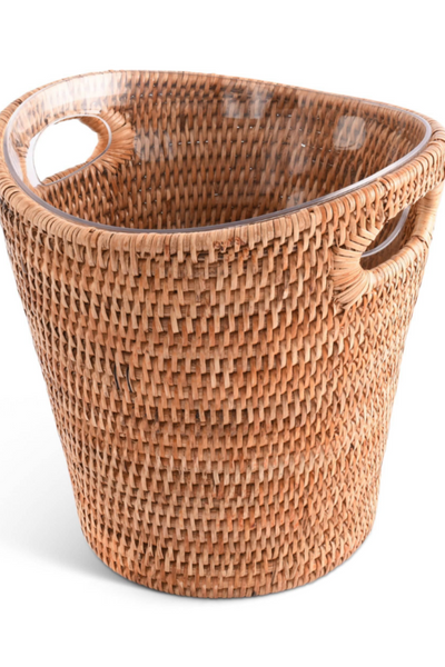 Vagabond House Hand Woven Rattan Champagne Bucket for Sophie & Coulson