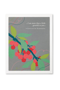 "I am more than a little grateful to you..." Card