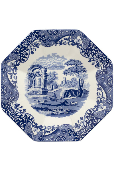 Spode Blue Italian Octagonal Platter For Olivia & Michael