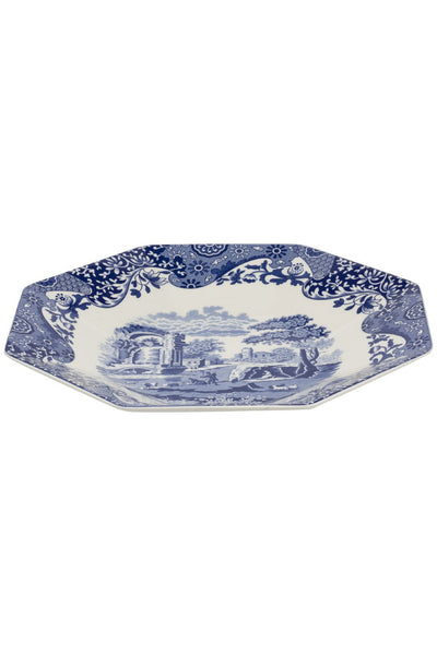 Spode Blue Italian Octagonal Platter For Olivia & Michael