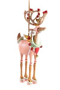 Patience Brewster by MacKenzie-Childs Dash Away Cupid Reindeer Ornament