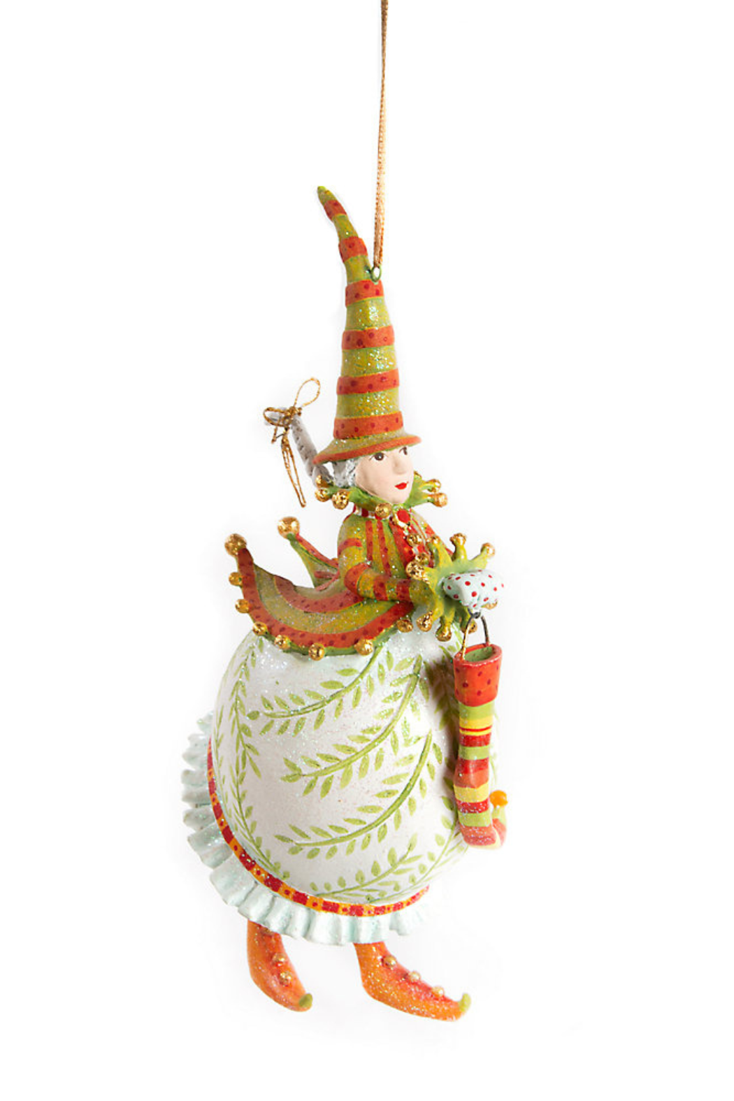 Patience Brewster by MacKenzie-Childs Dash Away Mrs. Santa Ornament