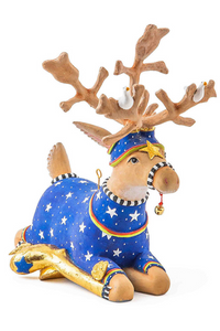 Patience Brewster by MacKenzie-Childs Dash Away Sitting Comet Reindeer Figure