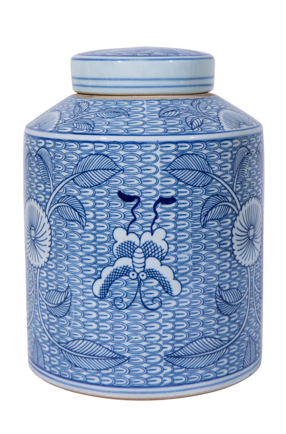 Blue & White Butterfly Leaf Tea Jar