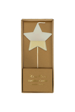 Load image into Gallery viewer, Gold Dipper Star Candle by Meri Meri
