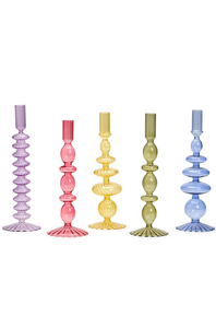 Hand-Blown Glass Candle Holders