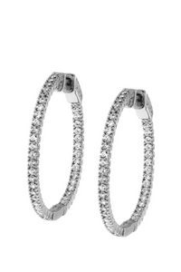 Inside Out Cubic Zirconia Hoops