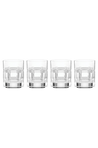 Reed & Barton Hudson Crystal Set of 4 Double Old Fashioned