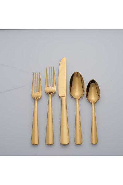Aptitude Gold 20 Piece Everyday Flatware Set For Jaylee & Caelan