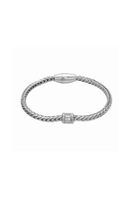 Load image into Gallery viewer, Woven Cable Bracelet with CZ
