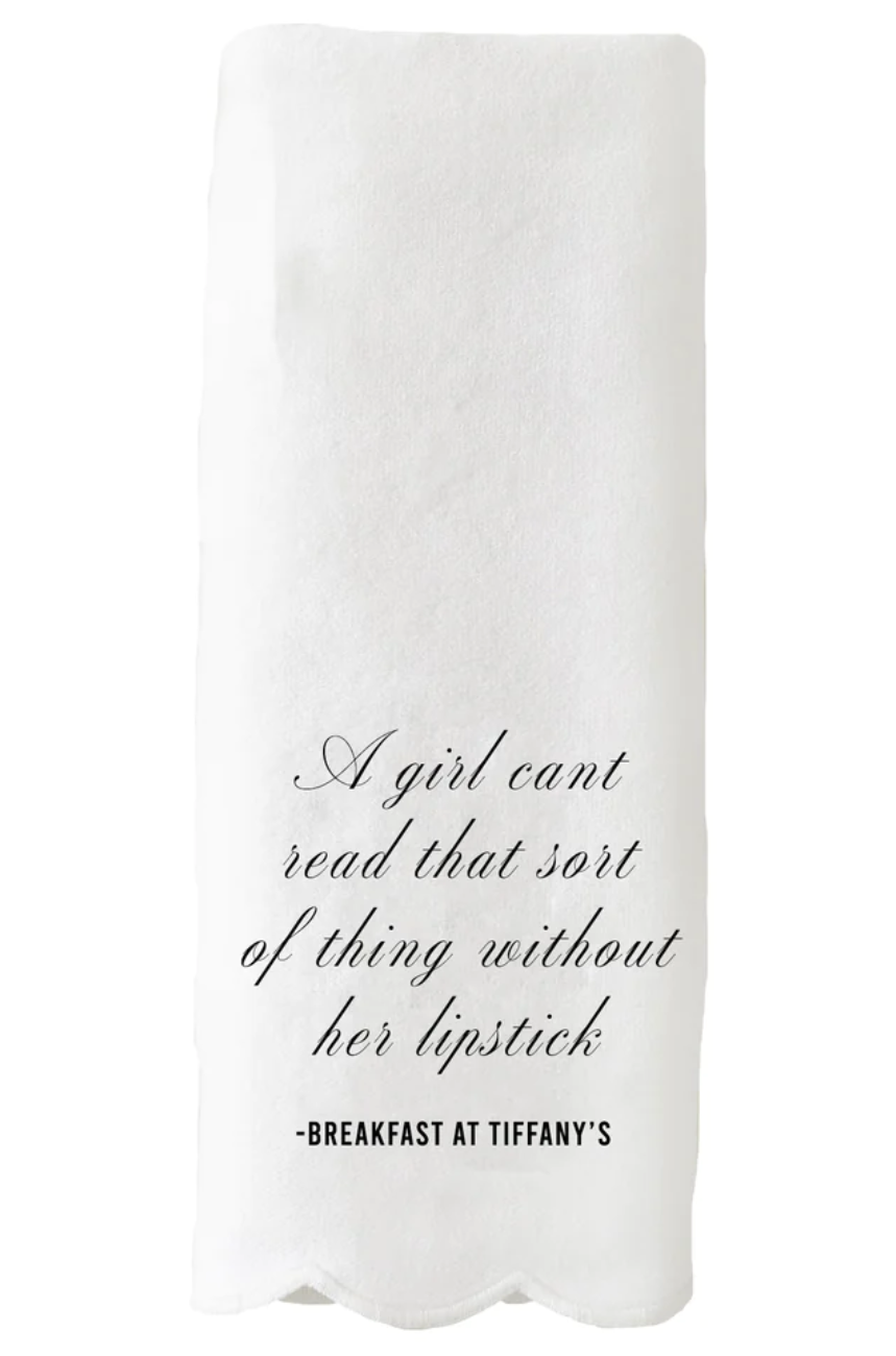 Breakfast at Tiffany's Guest Towel