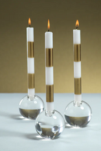Load image into Gallery viewer, Round Crystal Taper Candle Holder
