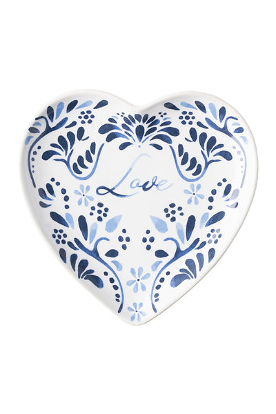 Juliska Iberian Journey Indigo Love Tray For Jaylee & Caelan