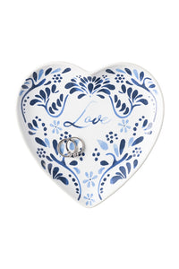 Juliska Iberian Journey Indigo Love Tray For Jaylee & Caelan