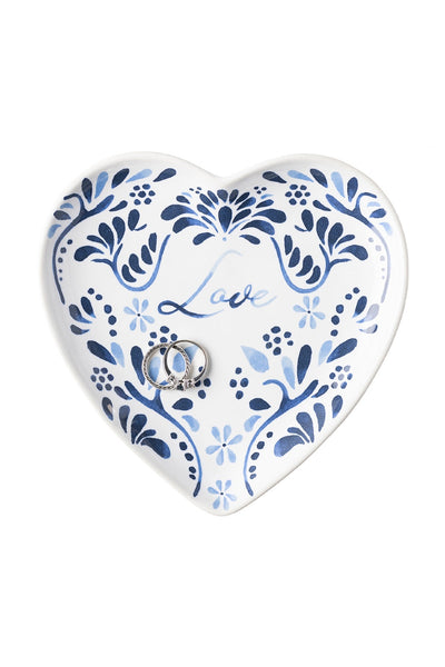Juliska Iberian Journey Indigo Love Tray For Jaylee & Caelan