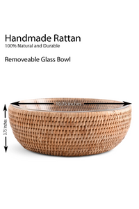 Vagabond House Hand Woven Rattan Bowl