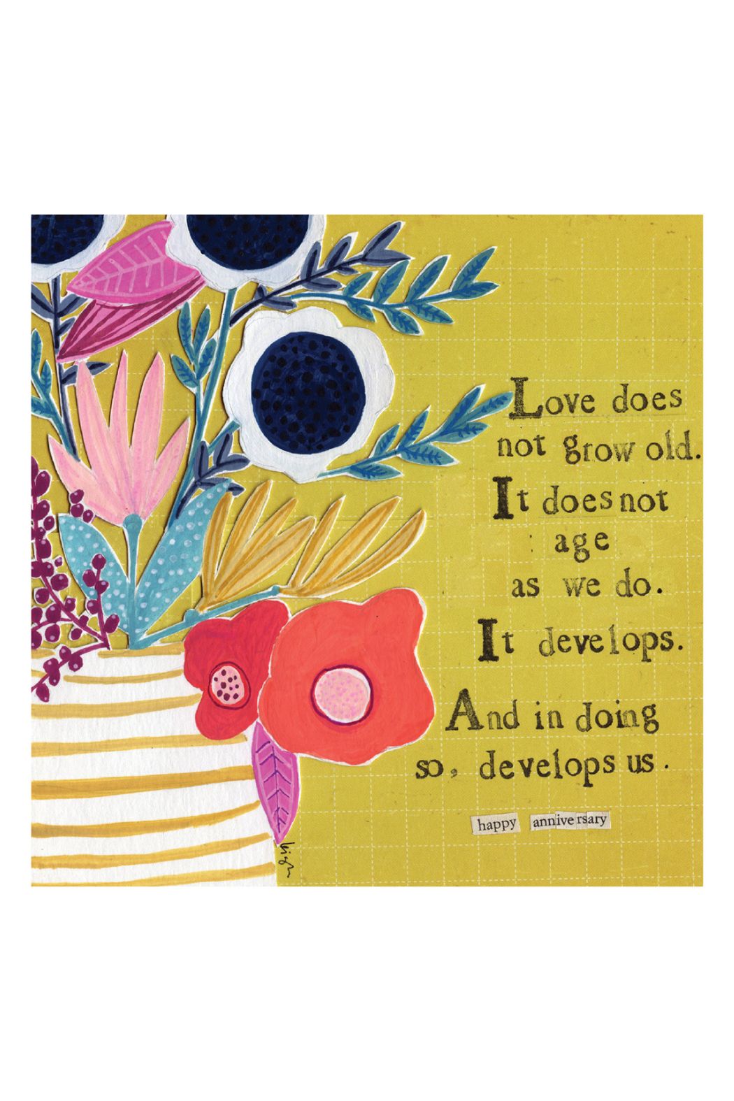 Love Develops Us Anniversary Card