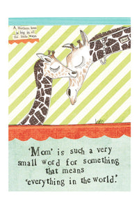 Giraffe Mom Card