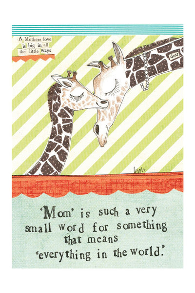 Giraffe Mom Card