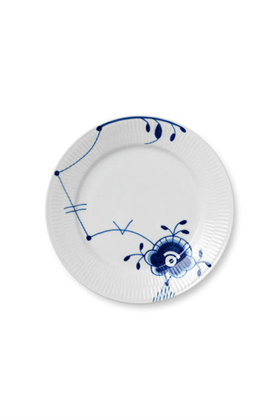 royal copenhagen salad plate, salad plate, fluted salad plate, blue and white salad plate