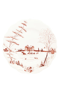 Juliska Country Winter Frolic Ruby Christmas Eve Dinner Plate - New Orientation
