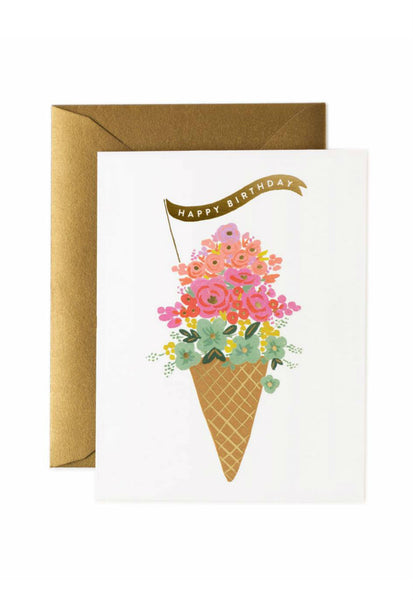 Rifle Paper Co. Triple Scoop Birthday Bouquet Card