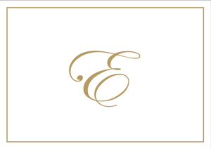 Gold Embossed Initial Note Cards