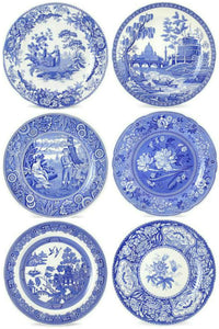Spode Blue Room Set of 6 Georgian Plates with Free Shipping - New Orientation
 - 1