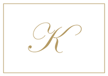 Load image into Gallery viewer, Gold Embossed Initial Note Cards
