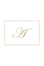 Load image into Gallery viewer, Gold Embossed Initial Note Cards
