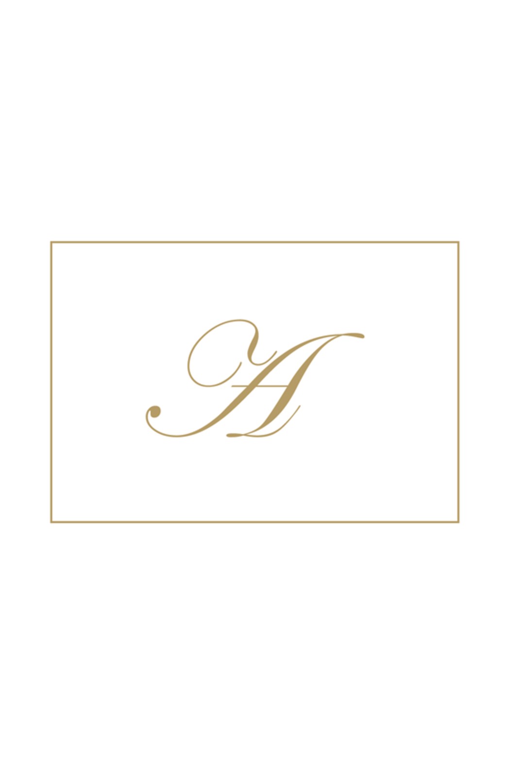 Gold Embossed Initial Note Cards