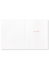 "I am more than a little grateful to you..." Card