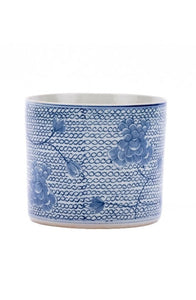 Blue & White Chain Orchid Pot