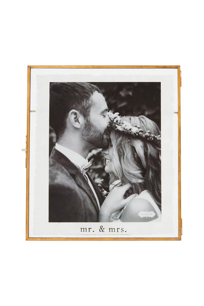 Mud Pie Mr and Mrs Wedding 4x6 Photo Frame