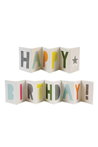 Happy Birthday Banner Card by Meri Meri