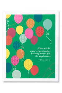 "There will be many loving thoughts..." Card