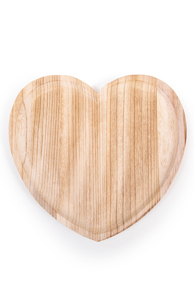 Heart Shaped Wooden Tray
