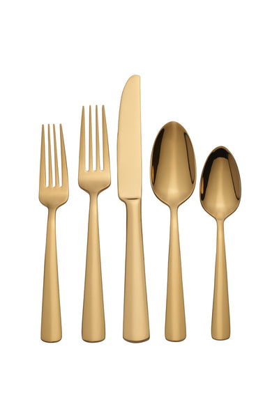Aptitude Gold 20 Piece Everyday Flatware Set