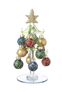 Glass Christmas Trees with Ornaments