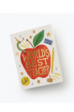 Load image into Gallery viewer, Rifle Paper Co. &quot;World&#39;s Best Teacher&quot; Card
