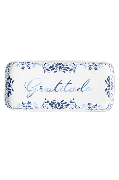 Juliska Iberian Journey Indigo Gratitude Tray