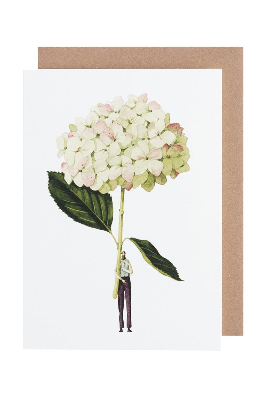 Green Hydrangea Card