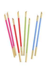 Slim Birthday Candles in Mixed Brights