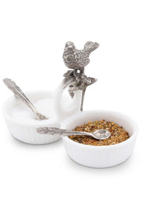 Vagabond House Song Bird Double Salt Cellar